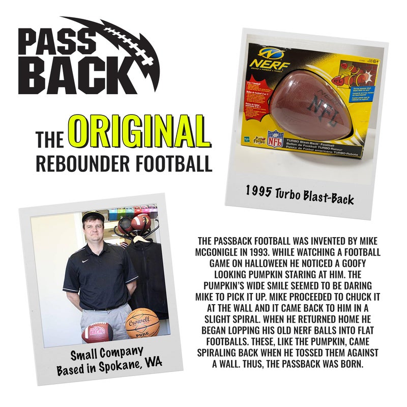 Passback Pro Composite Football, Ages 14+, High School Training Football, (Ships Deflated) - Image 5